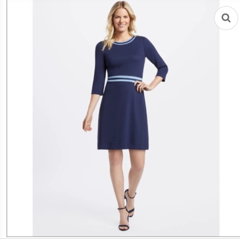 Draper James Navy Presley Pointe Dress | 1x